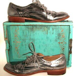 Vintage Banana Republic Silver Leather Lace-Up Brogues 9.5M EUC